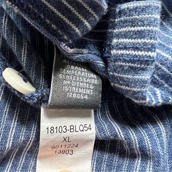 BONOBOS SHIRT, Henley Long Sleeve Blue Size XL - Picture 4 of 5